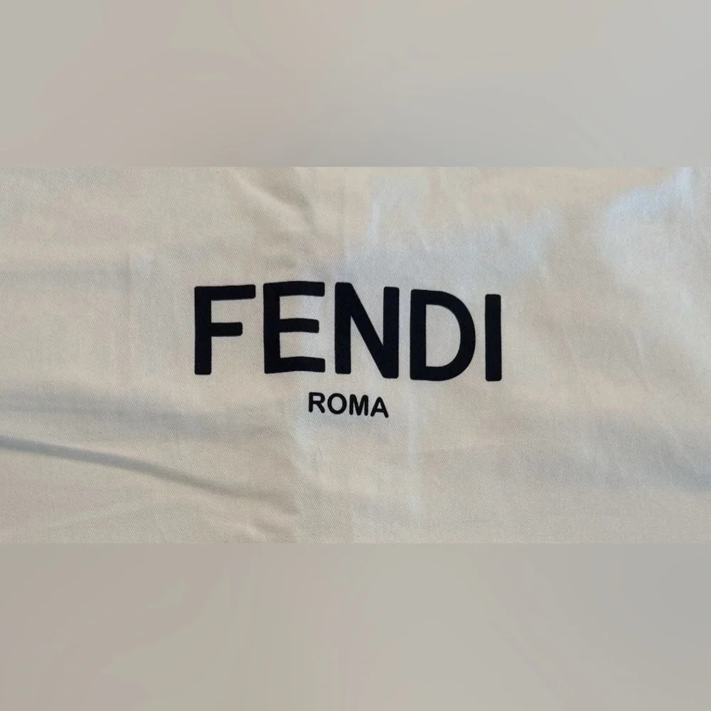 Fendi Roma Garment Bag Black Trim And Beige 52”x25”